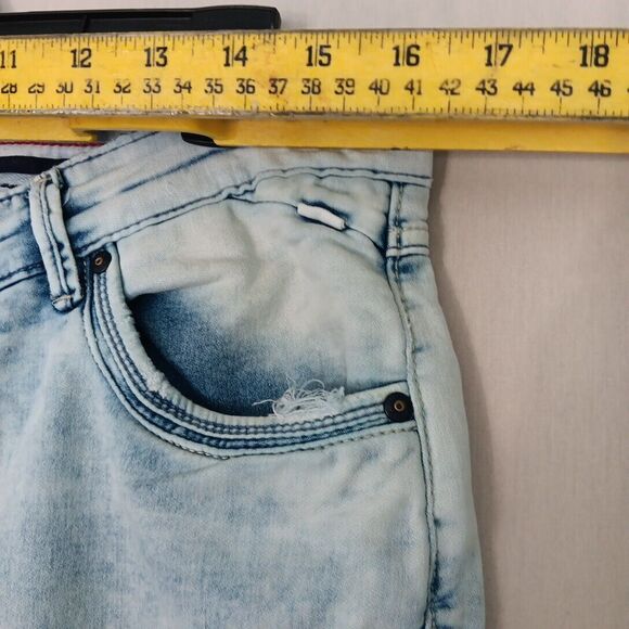 Spykar Jeans Mens 34x32 Blue Light Wash Low Rise Ultra Slim Thigh Narrow Stretch - Picture 2 of 7